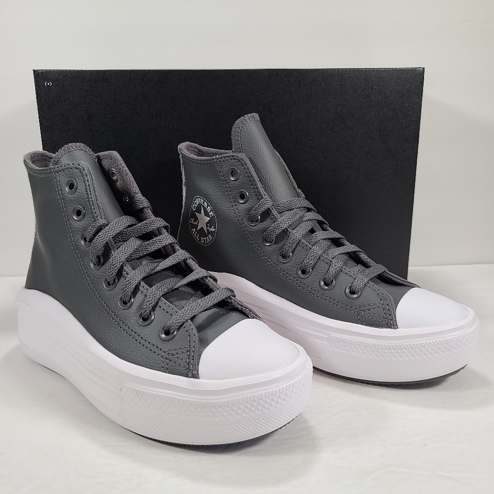 Converse CTAS Move Hi Chunky Platform Sneakers Iron Grey Women Size 7